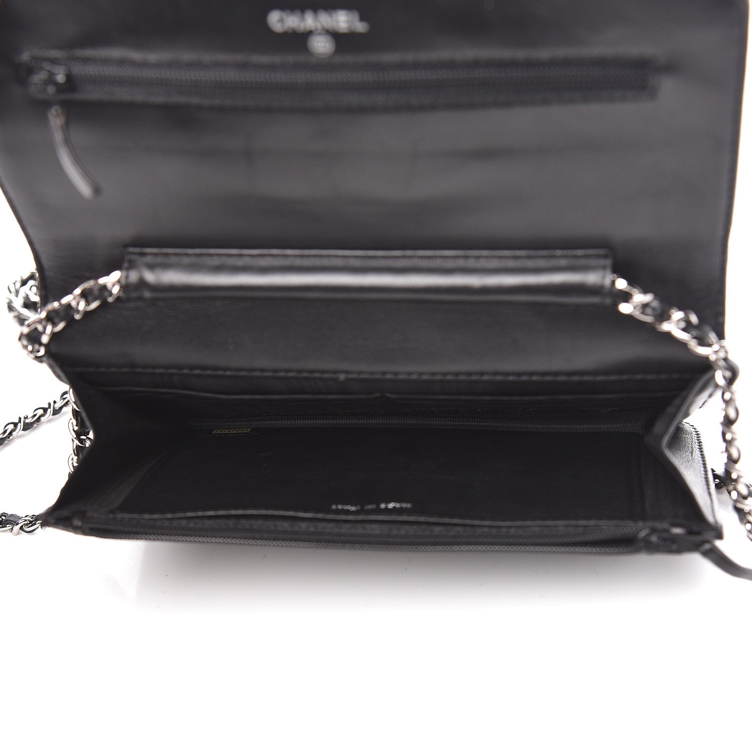 Chanel Caviar Timeless CC Wallet On Chain WOC Black 5 of 14
