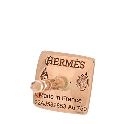 Hermes 18K Rose Gold Clou d'H Earrings 4 of 5