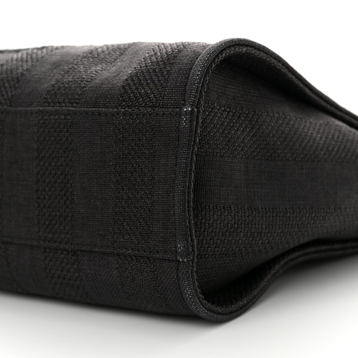 Mixed Fibers Striped Small Deauville Tote Black