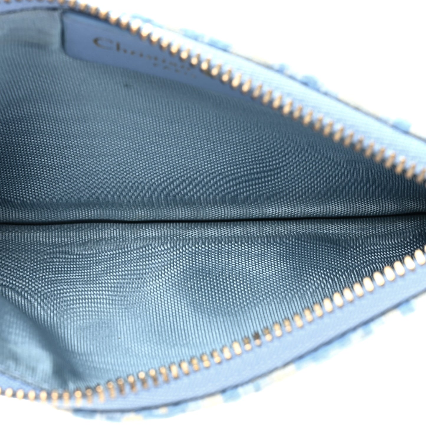 Oblique Saddle Chain Long Wallet Cornflower Blue