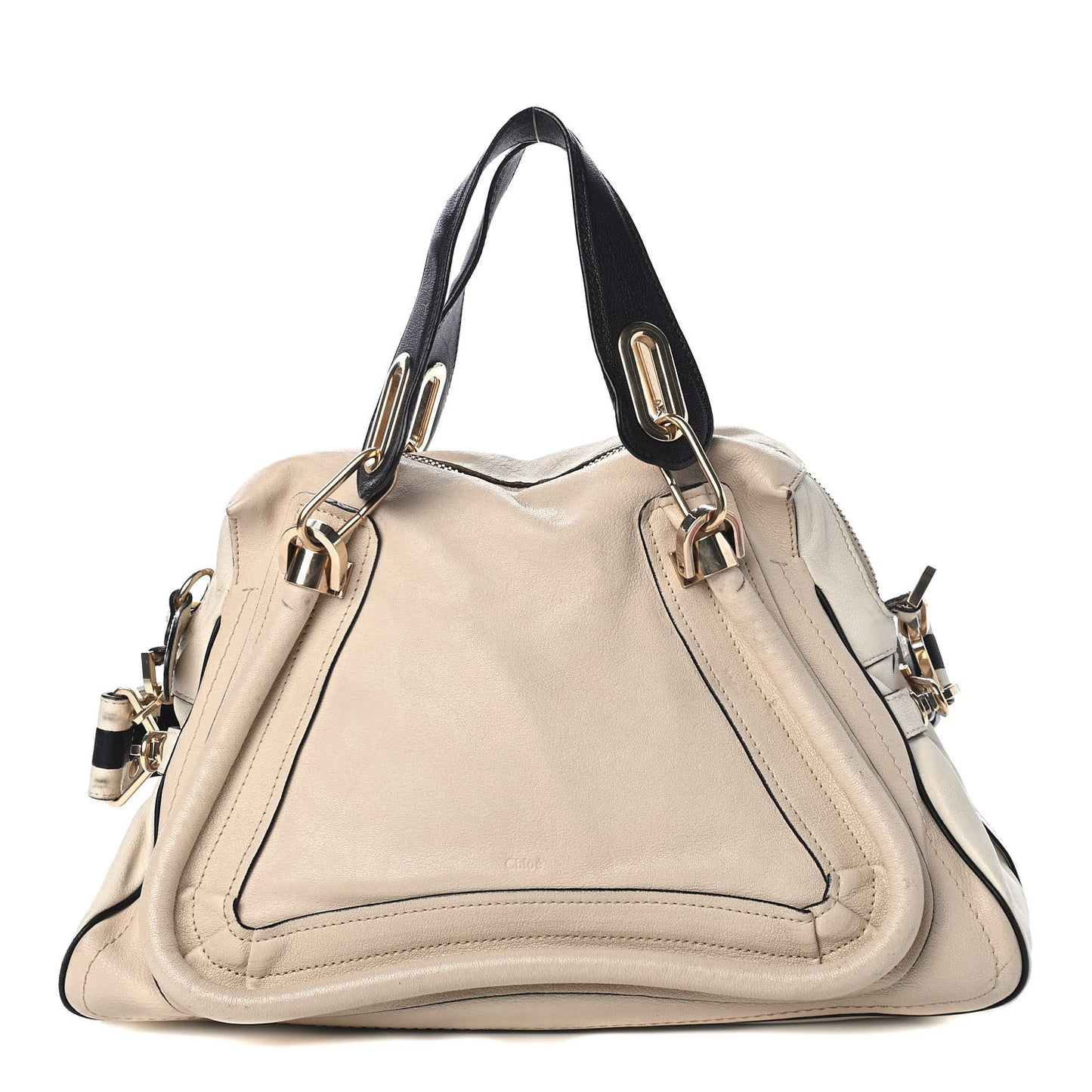 Calfskin Medium Military Paraty Black White