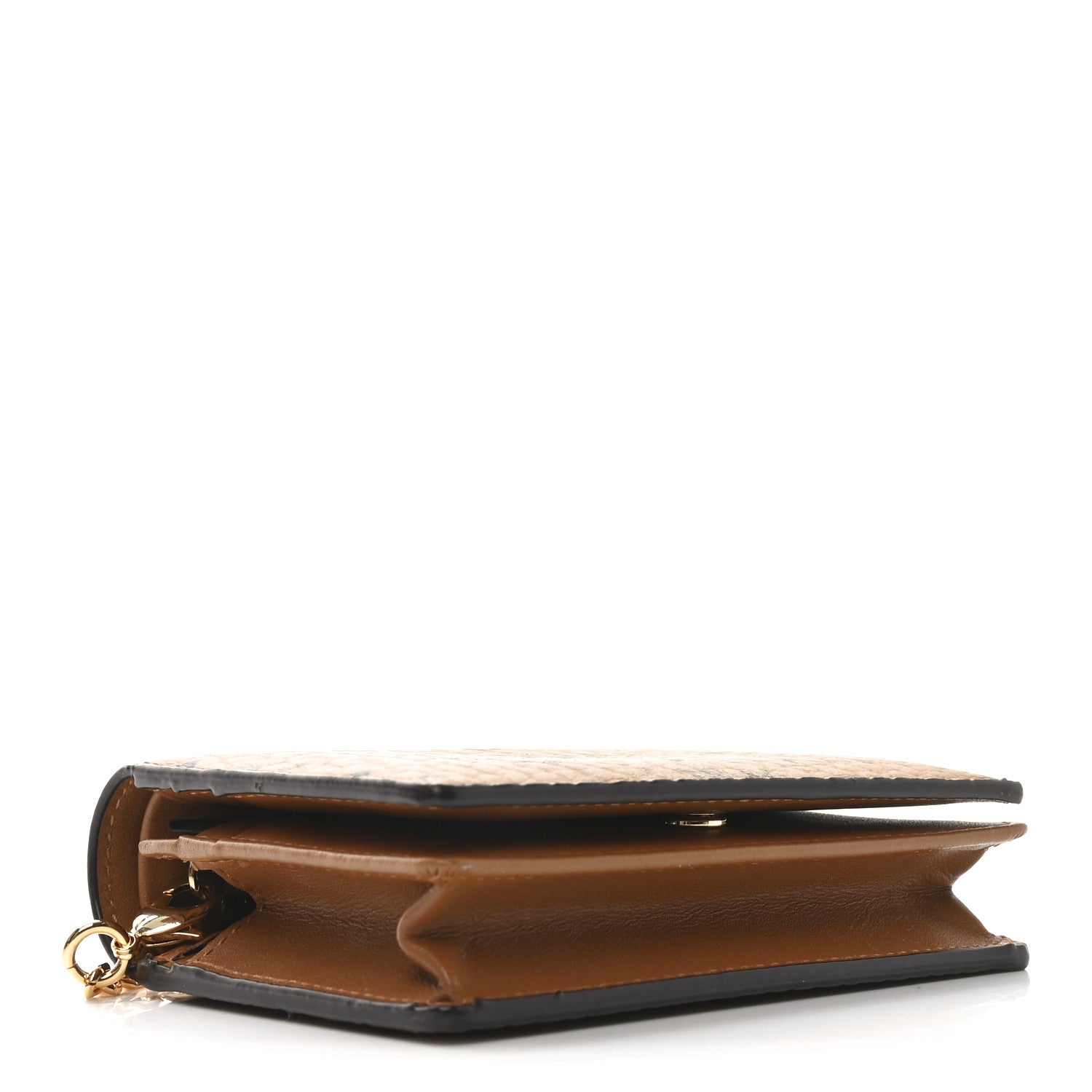 MCM Visetos Original Mini Chain Wallet Cognac 4 of 9