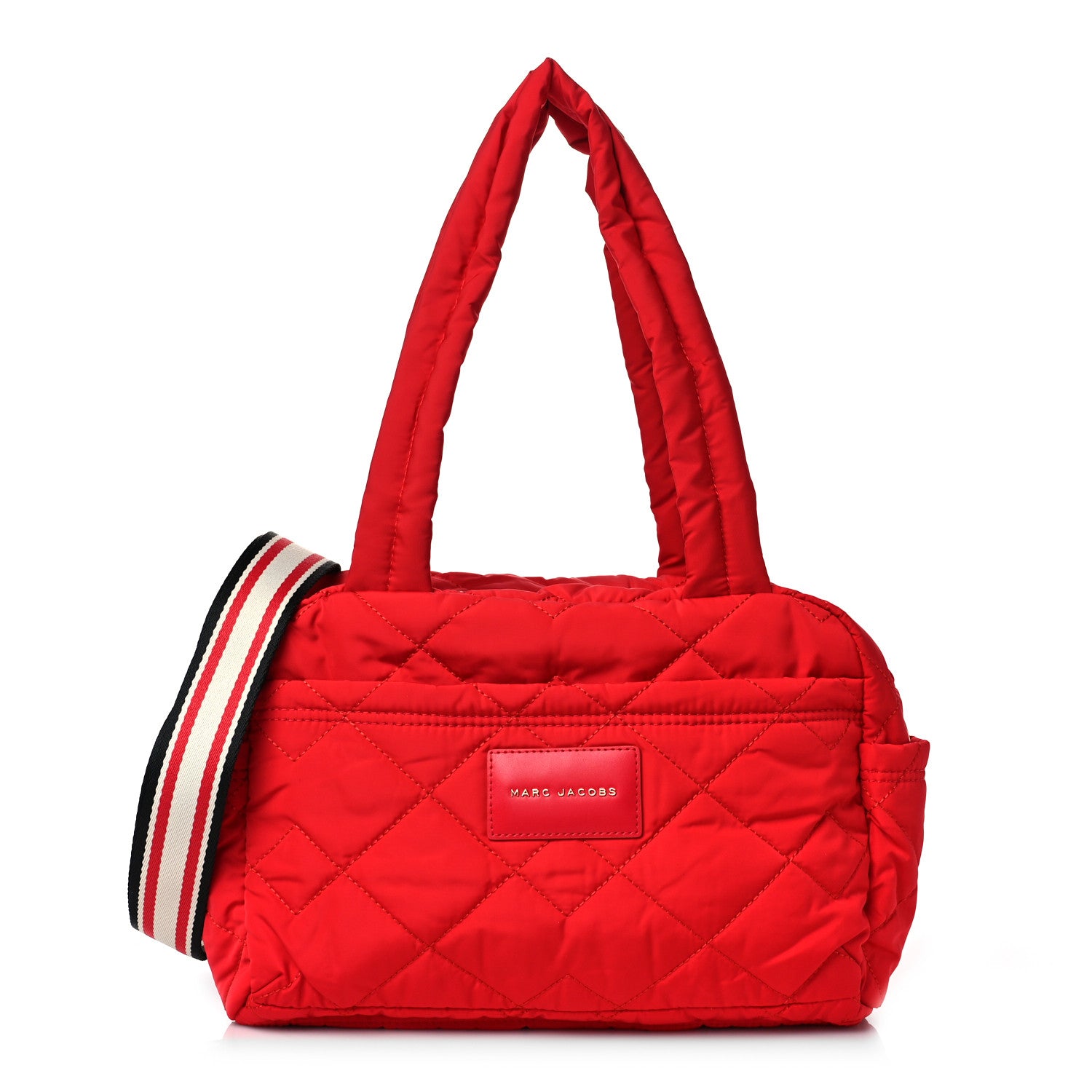 Marc Jacobs Nylon Quilted Small Weekender Bag True Red 1 of 8