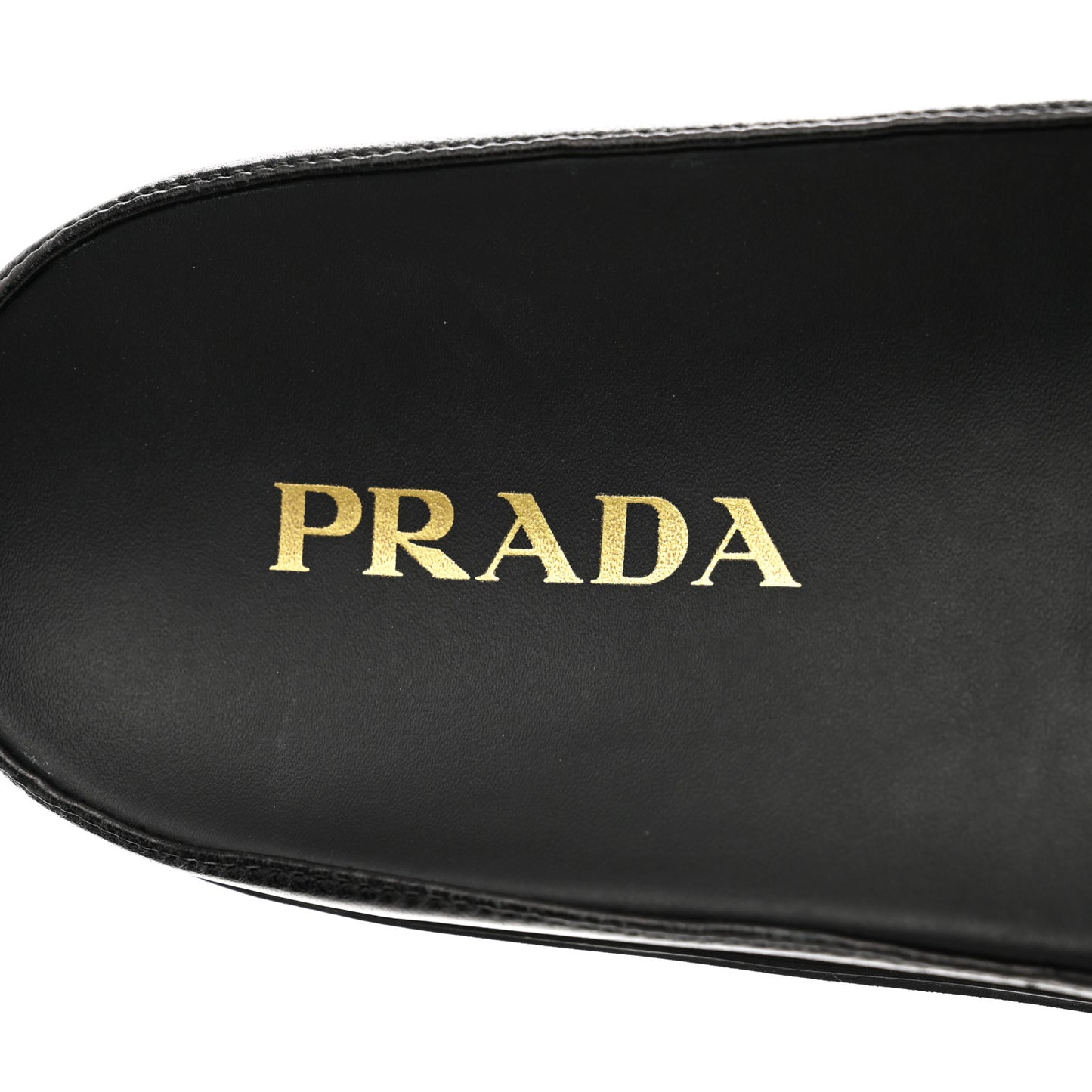 Nappa Logo Quilted Slide Sandals 39 Black