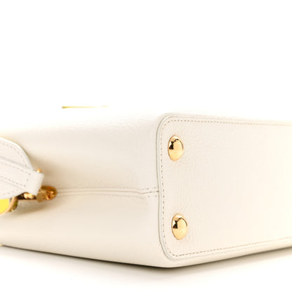 Louis Vuitton Taurillon Capucines BB White Cedrat 7 of 8