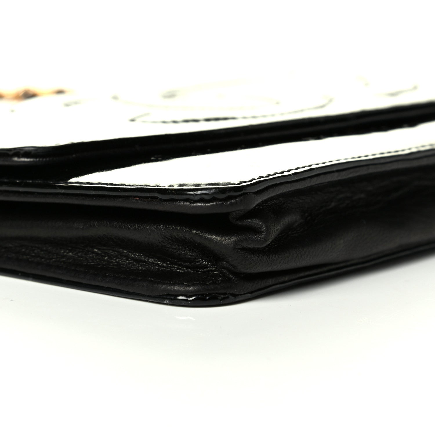 Chanel Patent Timeless CC Wallet On Chain WOC Black 5 of 7