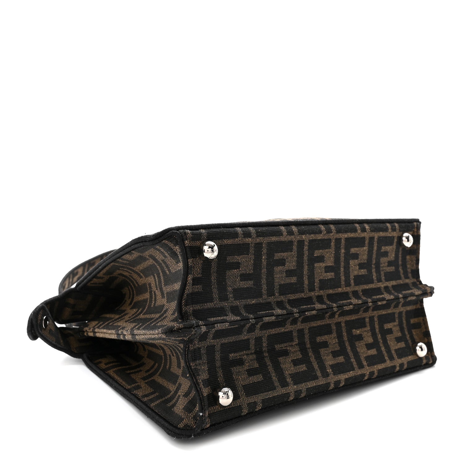 Fendi X FRGMT X POKEMON Fabric Jacquard FF 1974 Pokemon Inlay Peekaboo I See U Petite Satchel Tobacco Moro Giallo 4 of 11