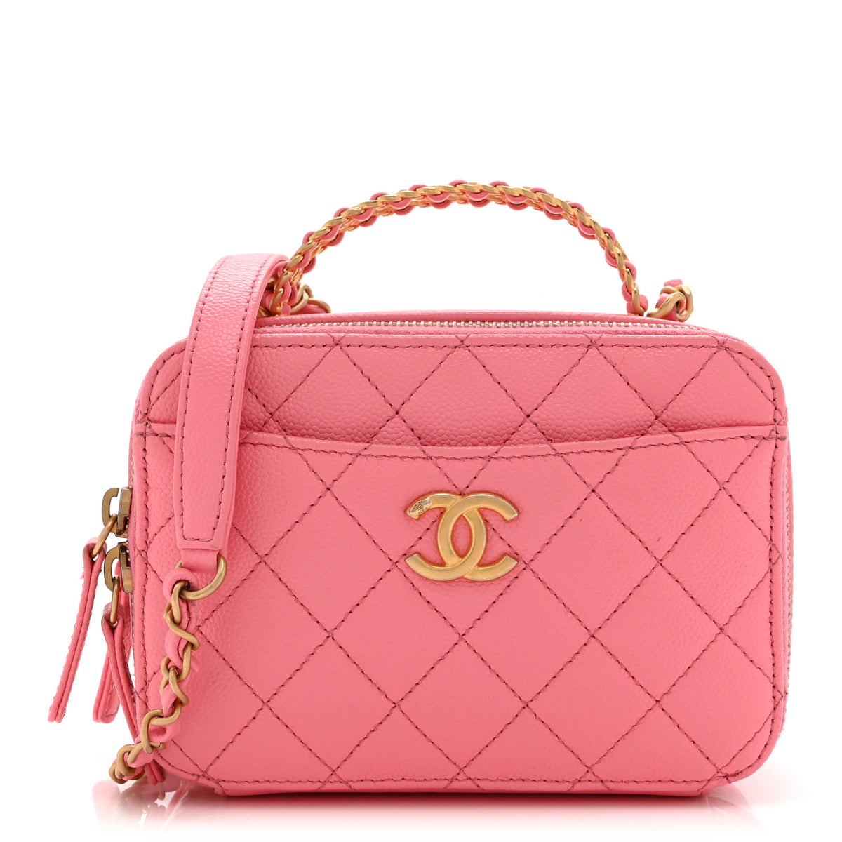Chanel Caviar Quilted Pick Me Up Mini Vanity Case Pink 1 of 11