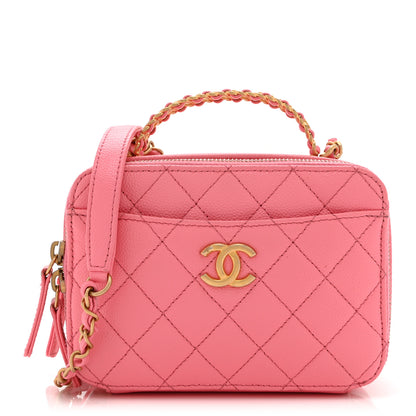 Chanel Caviar Quilted Pick Me Up Mini Vanity Case Pink 1 of 11