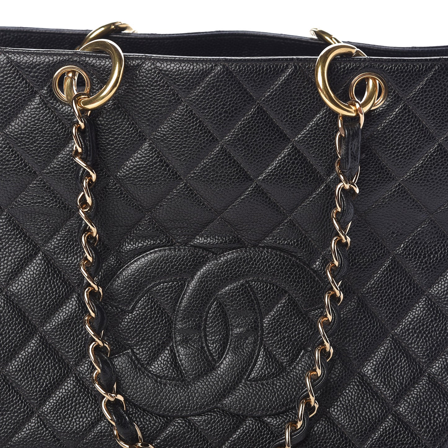 Caviar Quilted Grand Timeless Tote GTT Black