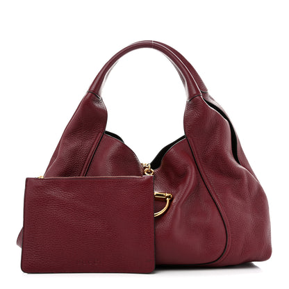 Gucci Grained Calfskin Softbit Maxi Shoulder Bag Rosso Ancora 3 of 15