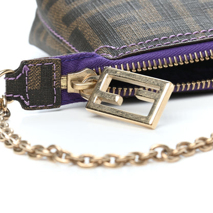 Fendi Zucca Spalmati Pochette Tobacco Viola 9 of 9