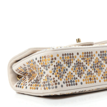 Chanel Jersey Embellished Mini Flap Ivory 9 of 10