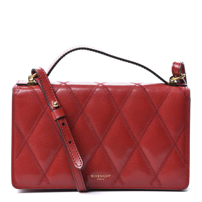 Givenchy Goatskin Quilted GV3 Strap Wallet Vermillon 1 of 10