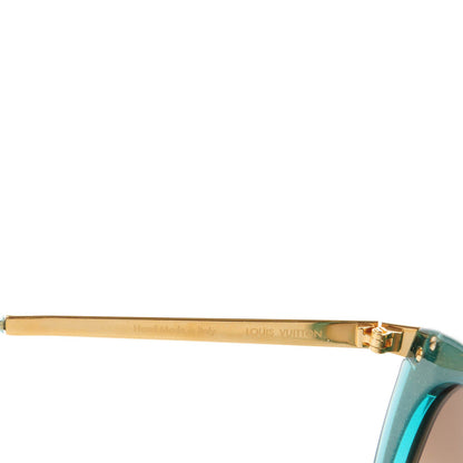Louis Vuitton Amber Cat Eye Sunglasses Z0621E Petrole Blue 4 of 7