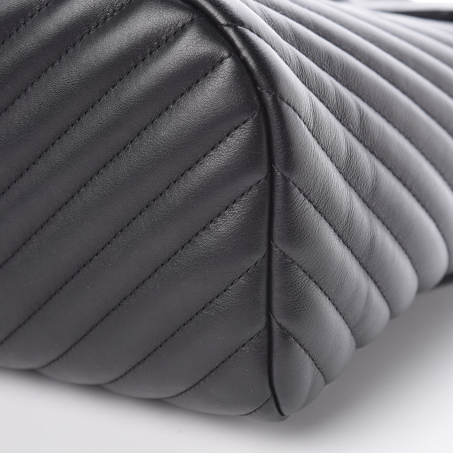 Calfskin Chevron Quilted Large Urban Spirit Backpack Black