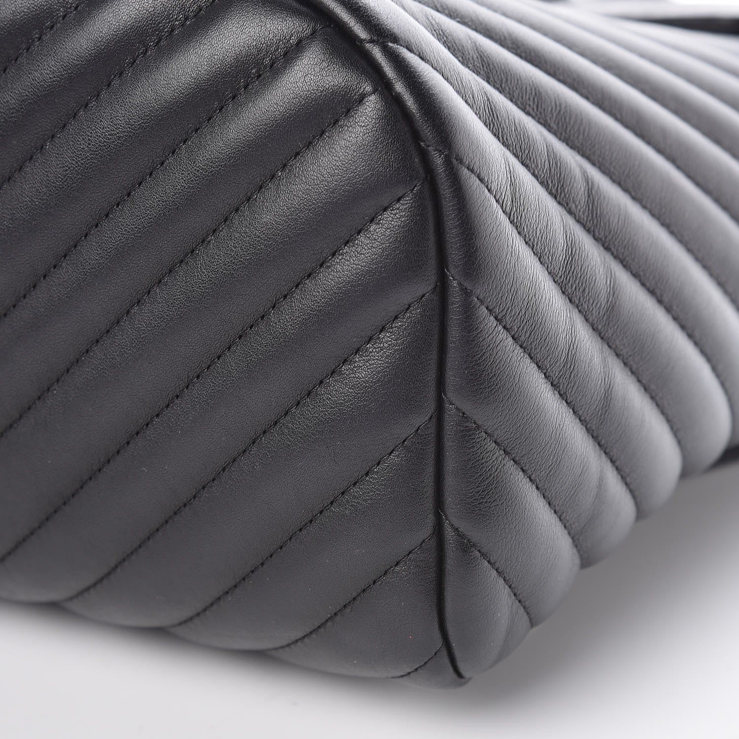 Chanel Calfskin Chevron Quilted Large Urban Spirit Backpack Black 9 of 10