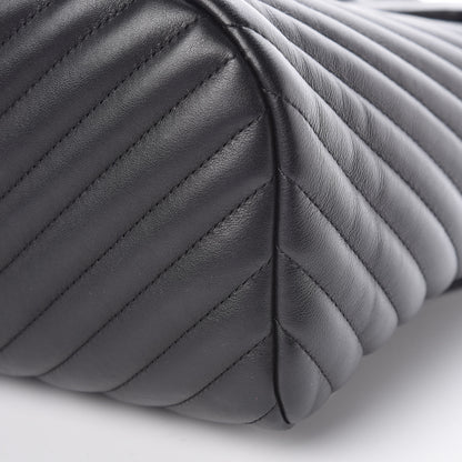 Chanel Calfskin Chevron Quilted Large Urban Spirit Backpack Black 9 of 10