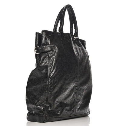 Balenciaga Agneau Mens Classic Hardware Hexagon Tote Black 3 of 7