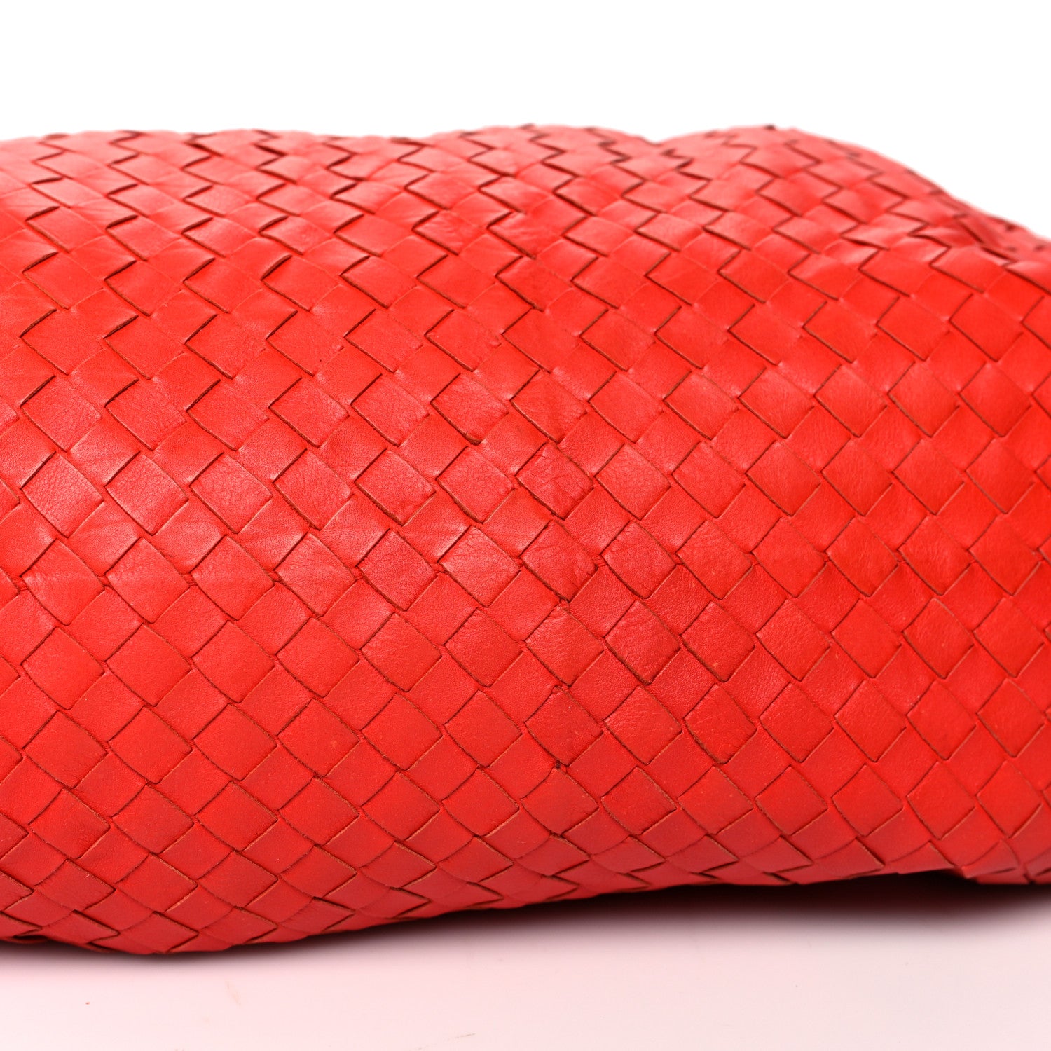 Bottega Veneta Nappa Maxi Intrecciato The Pouch Oversized Clutch Bright Red 11 of 15