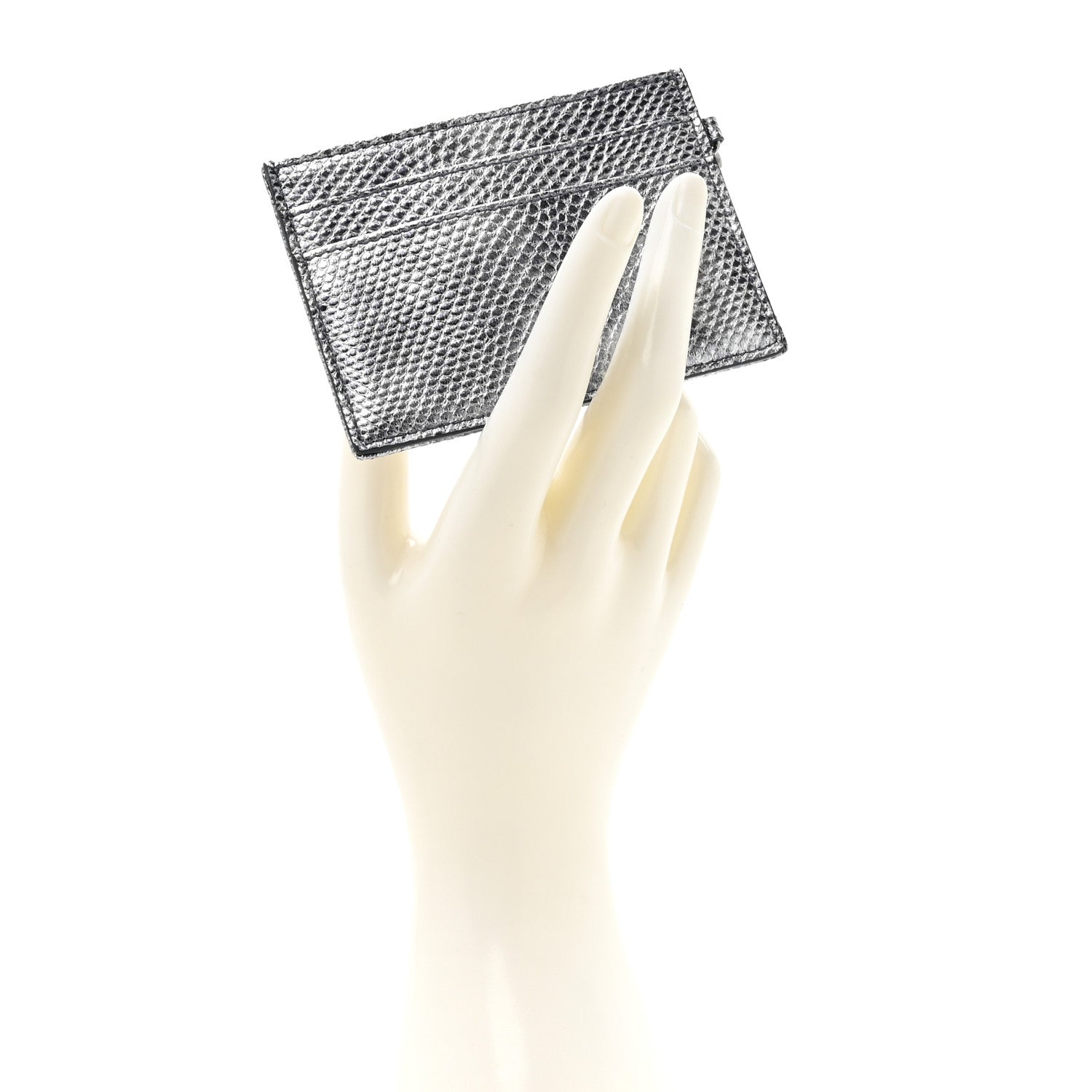 Christian Dior Karung Lady Dior Card Holder Vieil Argent 2 of 8