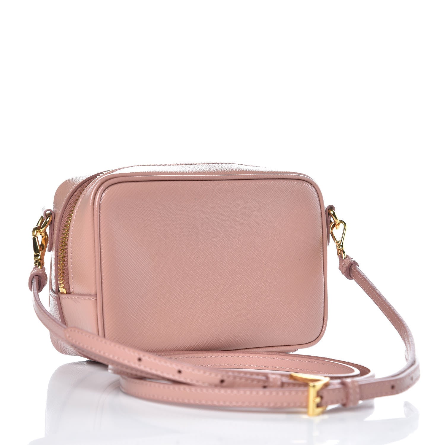 Prada Saffiano Vernice Bow Camera Crossbody Bag Orchidea 3 of 8