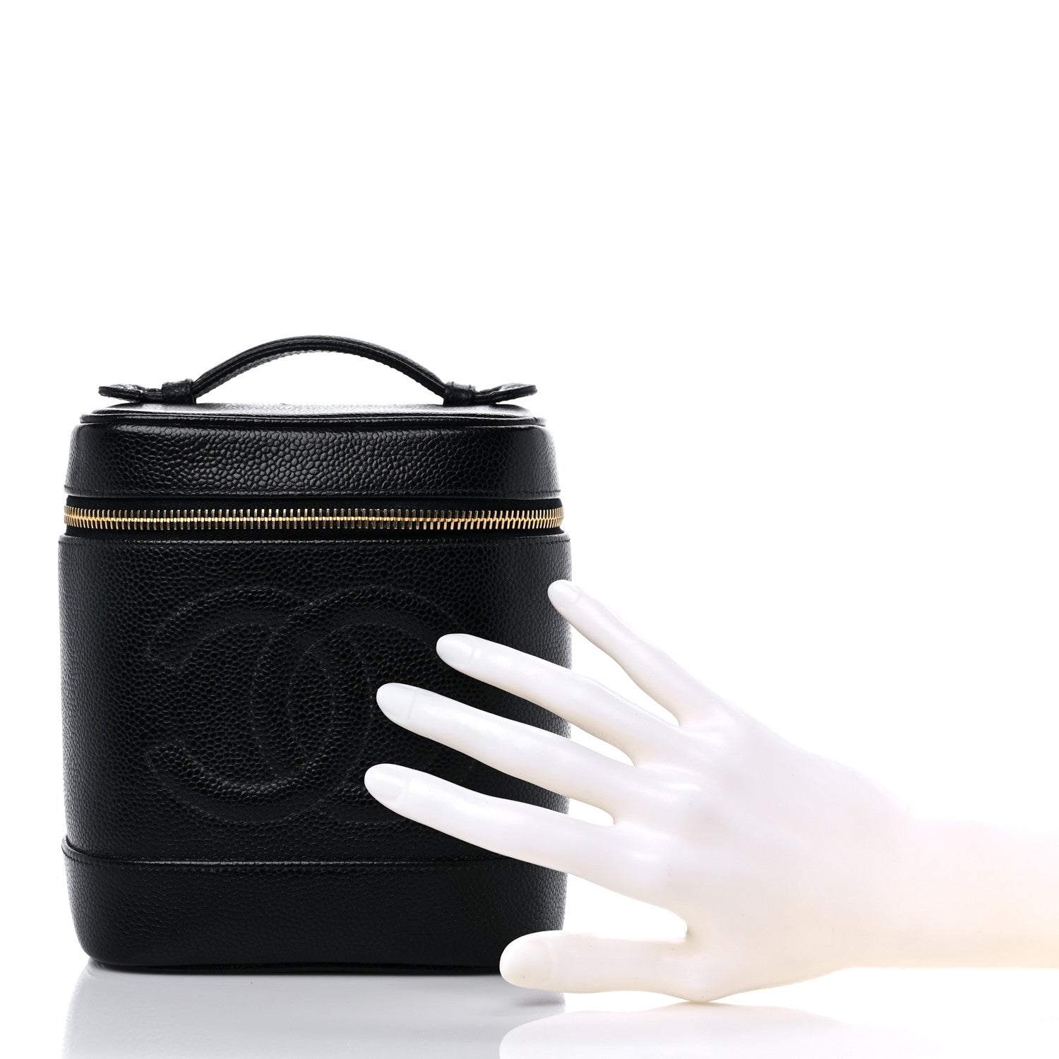 Chanel Caviar Vanity Cosmetic Case Black 2 of 13