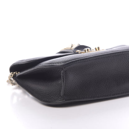 Valentino Garavani Grained Calfskin Small Glam Lock Rockstud Flap Black 7 of 9