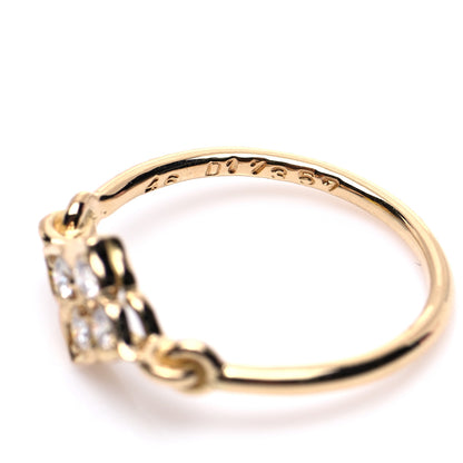 Cartier 18K Yellow Gold Diamond Hindu Floral Ring 46 3.75 4 of 5