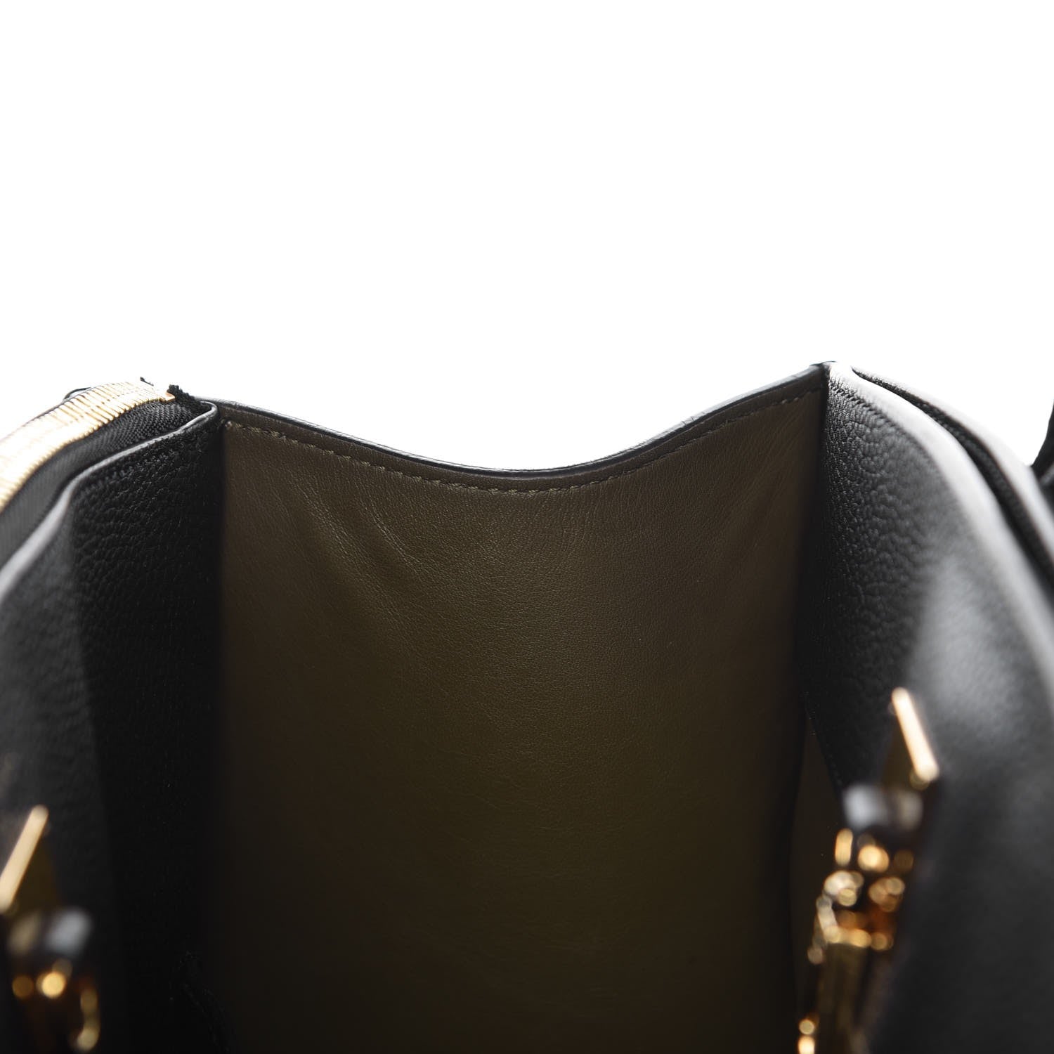 Louis Vuitton Calfskin City Steamer MM Kaki Black 9 of 14