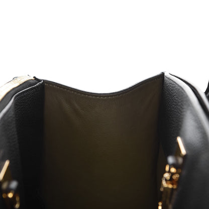 Louis Vuitton Calfskin City Steamer MM Kaki Black 9 of 14