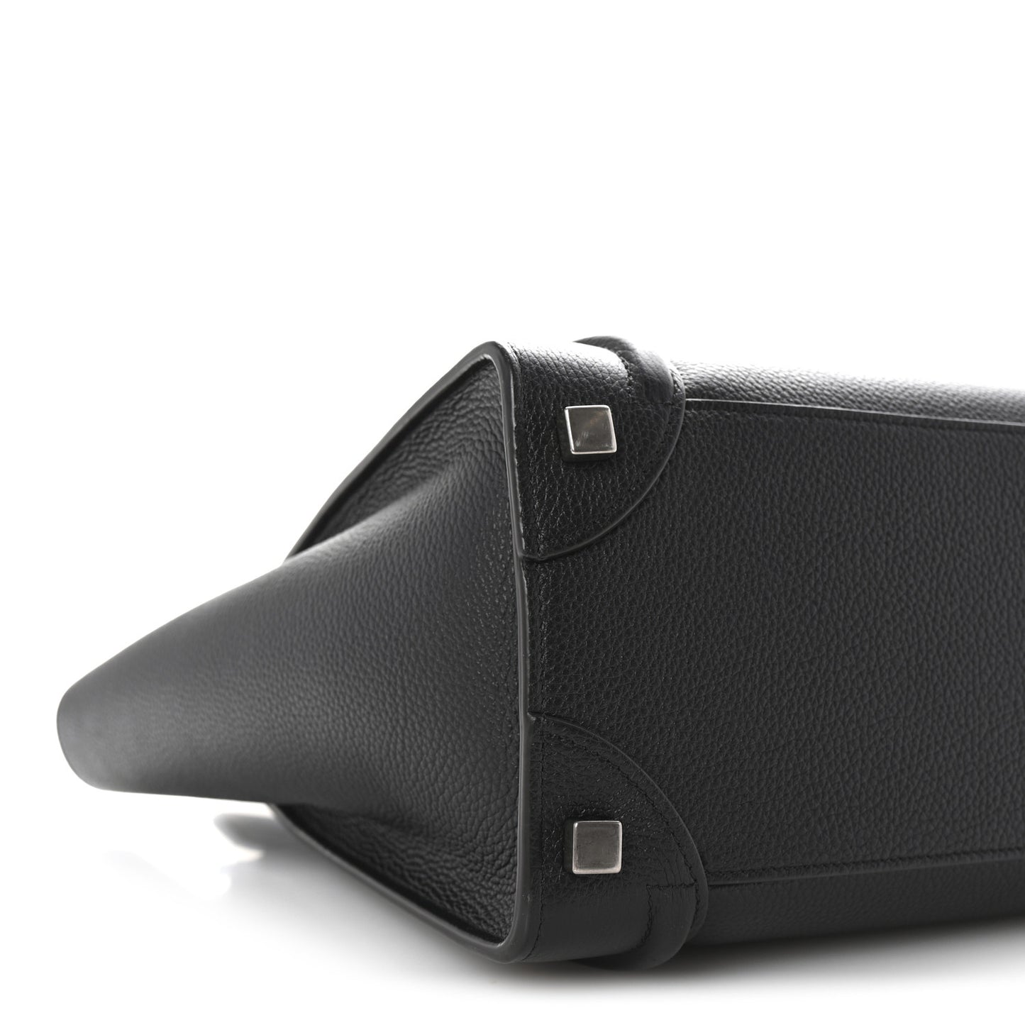 Drummed Calfskin Micro Luggage Black