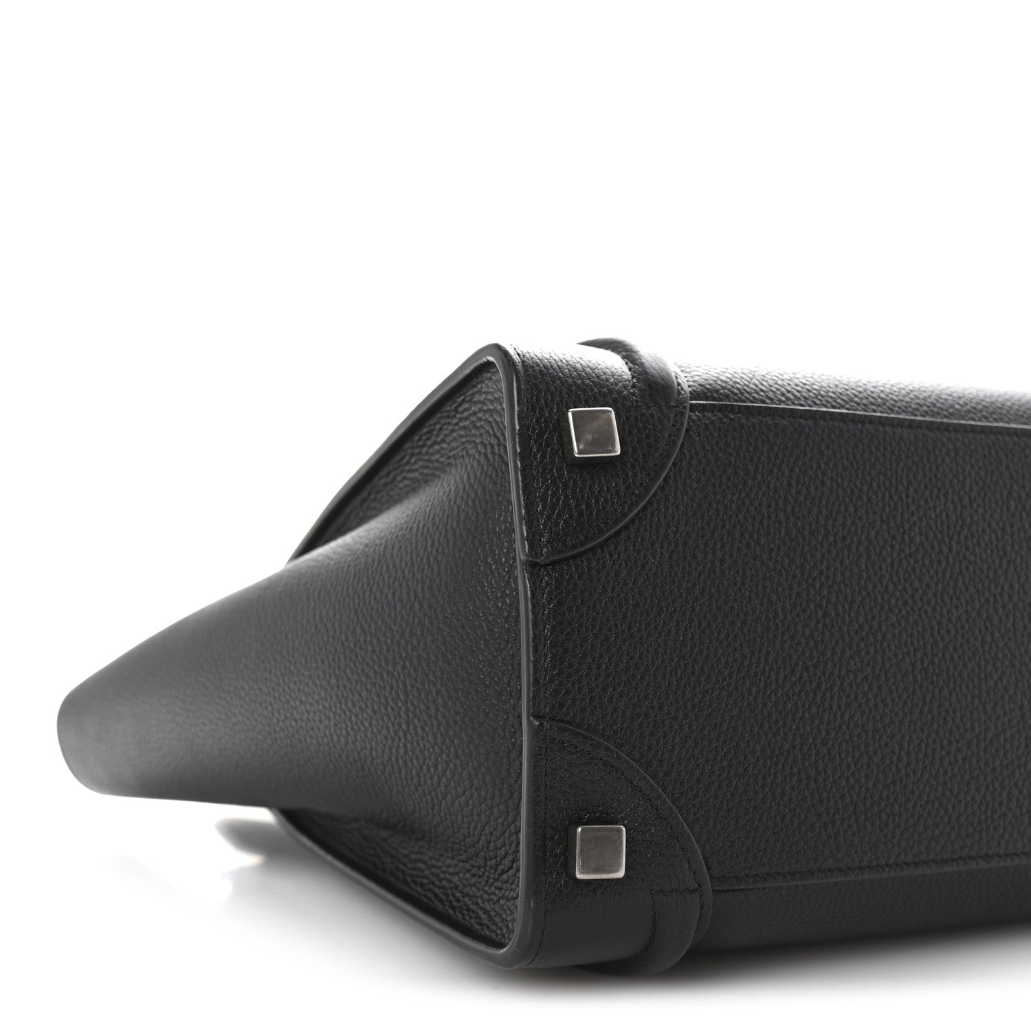 Celine Drummed Calfskin Micro Luggage Black 9 of 10