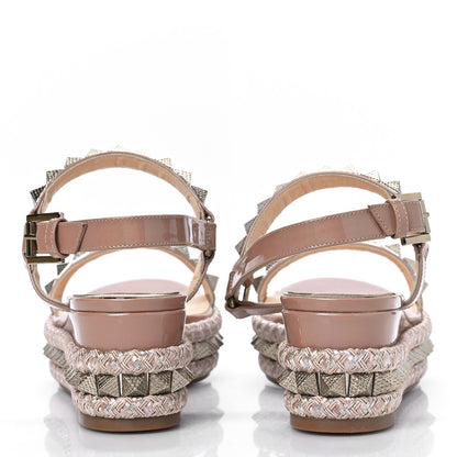 Christian Louboutin Calfskin Cubiste Pyraclou 60 Platform Sandals 39 Nude 5 of 9