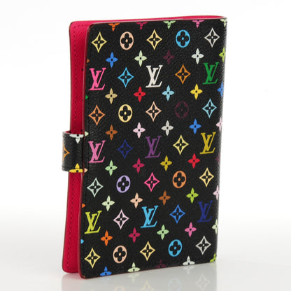 Louis Vuitton Monogram Multicolor Small Ring Agenda Cover Black Grenade 3 of 7