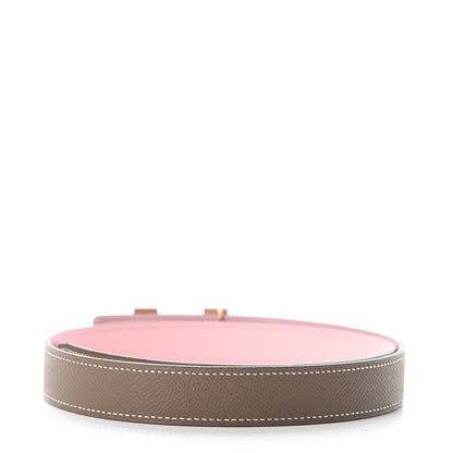 Hermes Epsom Swift 24mm Constance H Belt 75 Rose Sakura Etoupe 2 of 3