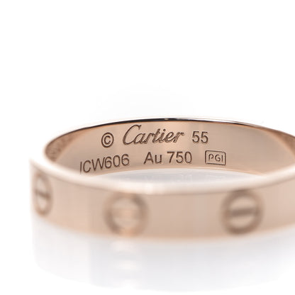 Cartier 18K Pink Gold 3.5mm LOVE Wedding Band Ring 55 7.25 3 of 4