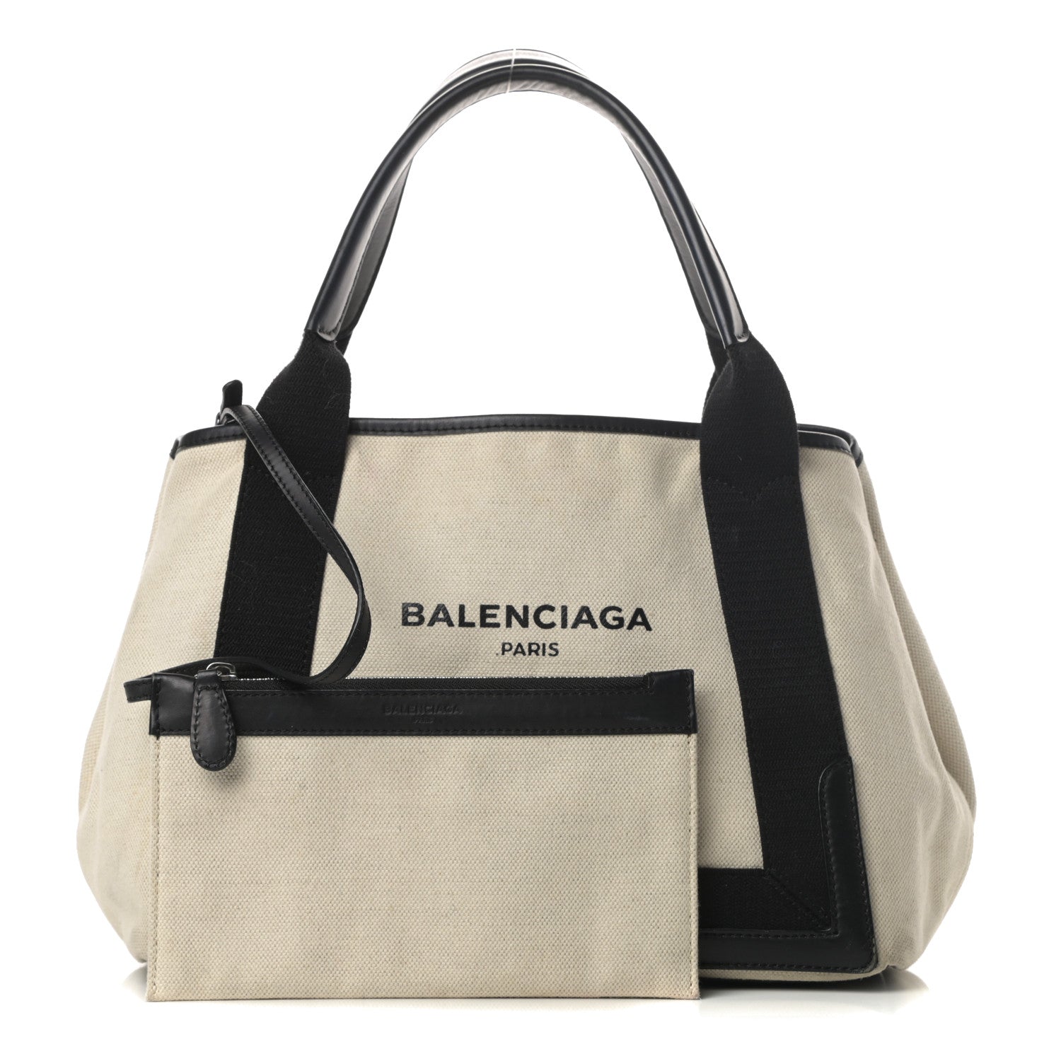Balenciaga Canvas S Navy Cabas Natural Black 1 of 15