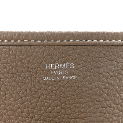 Hermes Taurillon Clemence Evelyne III PM Etoupe 7 of 9