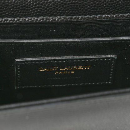 Saint Laurent Grain De Poudre Small Monogram Kate Satchel Black 7 of 10
