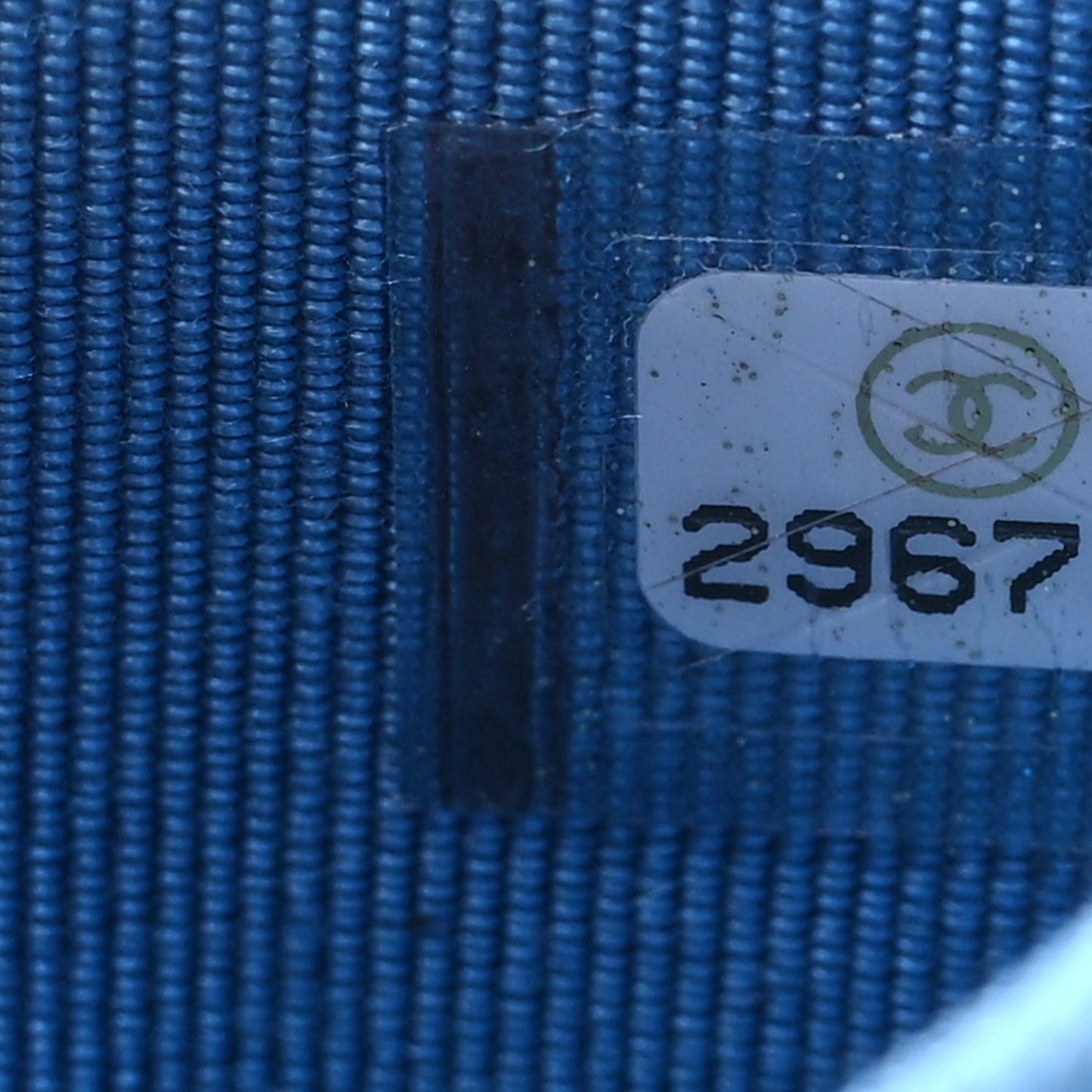 Caviar Quilted Flap Card Holder Wallet Blue