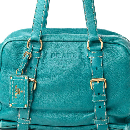 Prada Deerskin Shoulder Bag Turchese 10 of 10