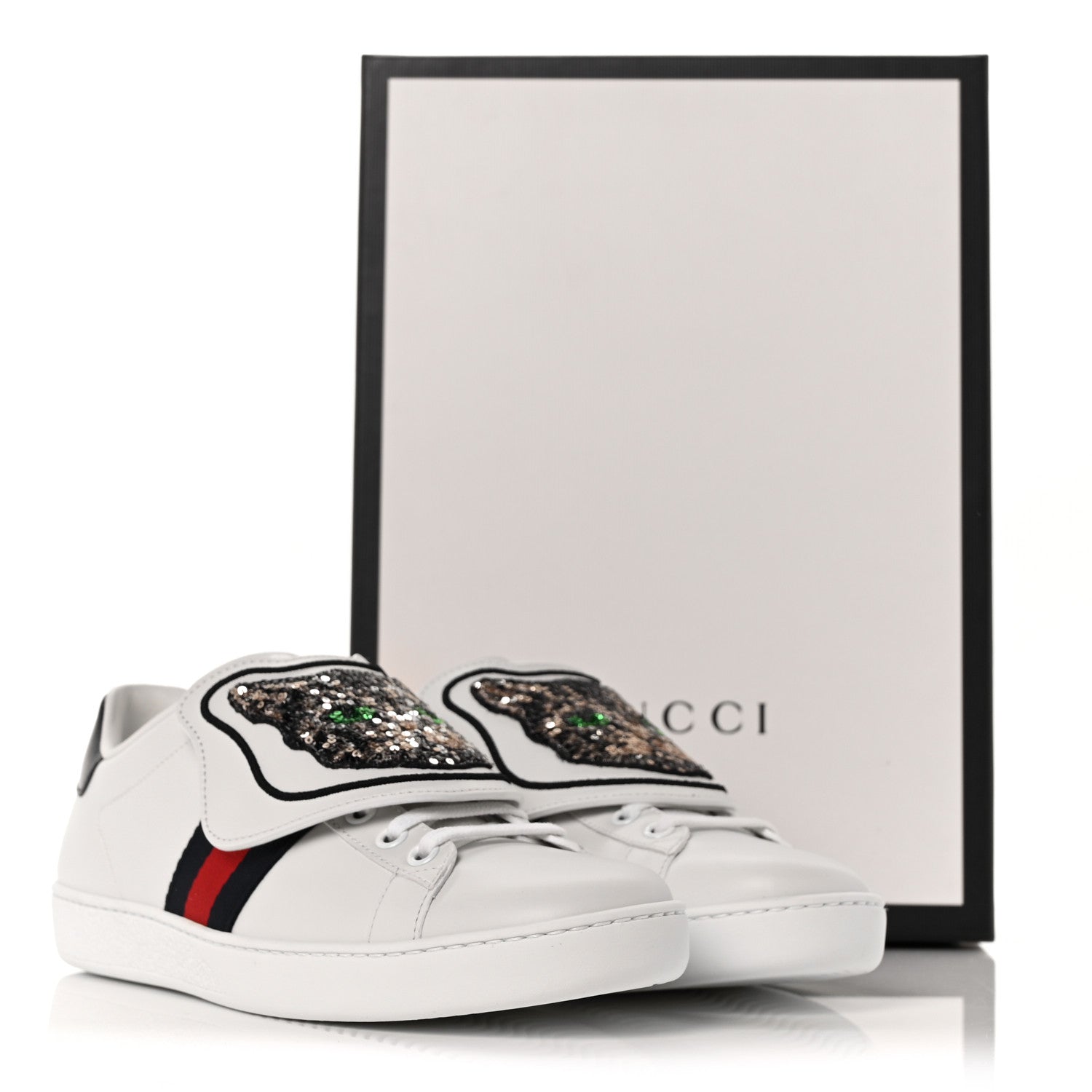 Gucci Calfskin Ayers Web Womens Ace Lace Sneakers 36.5 White 8 of 8