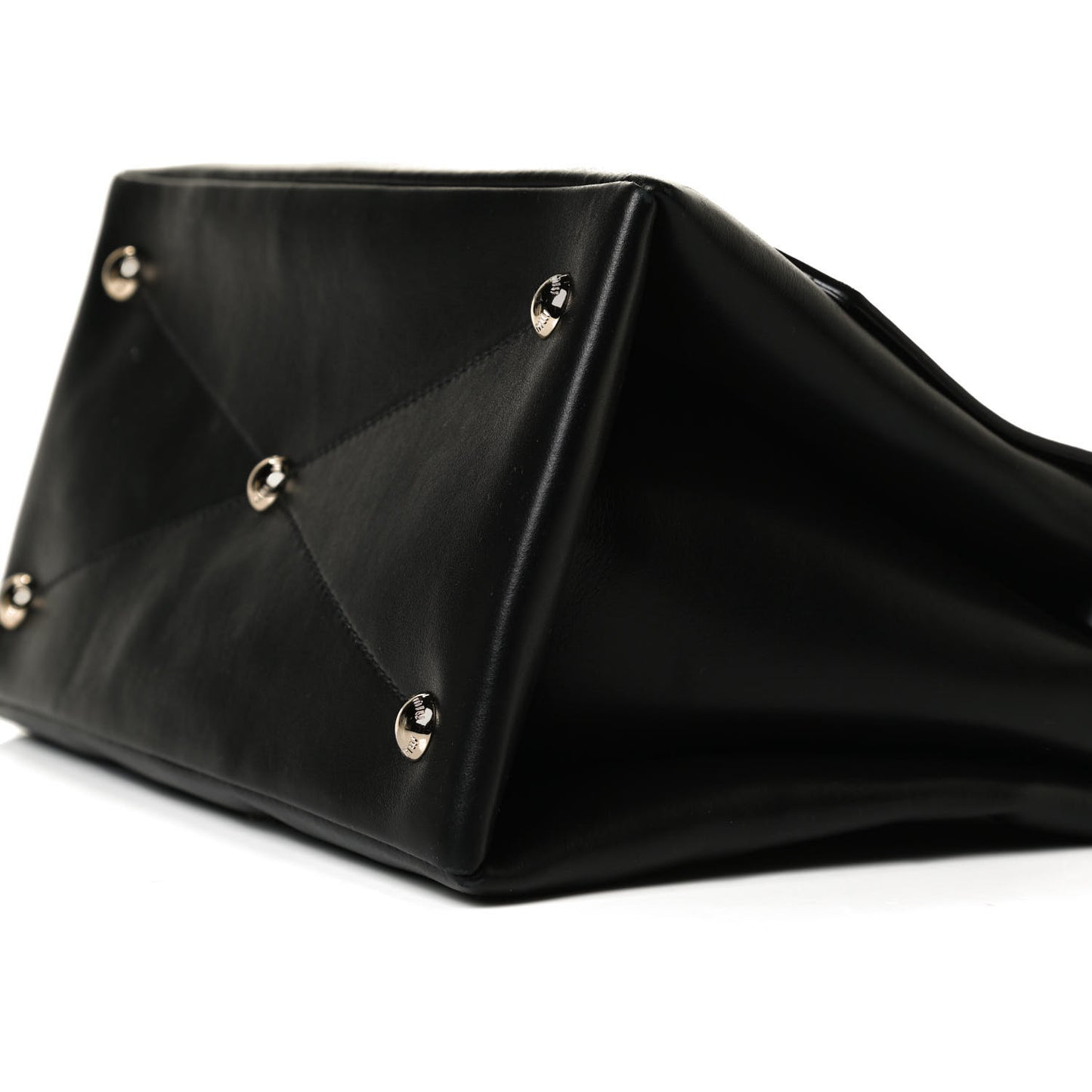 Soft Calfskin Top Handle Satchel Black