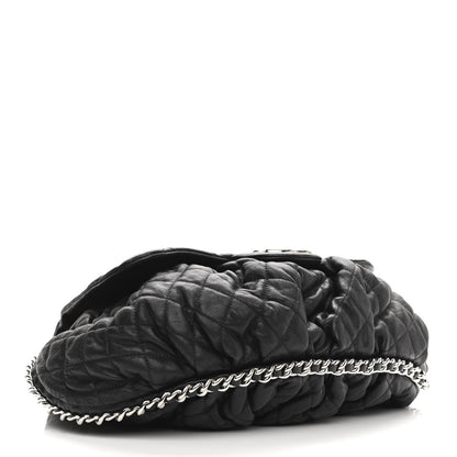 Chanel Washed Lambskin Quilted Large Chain Around Messenger Black 4 of 11