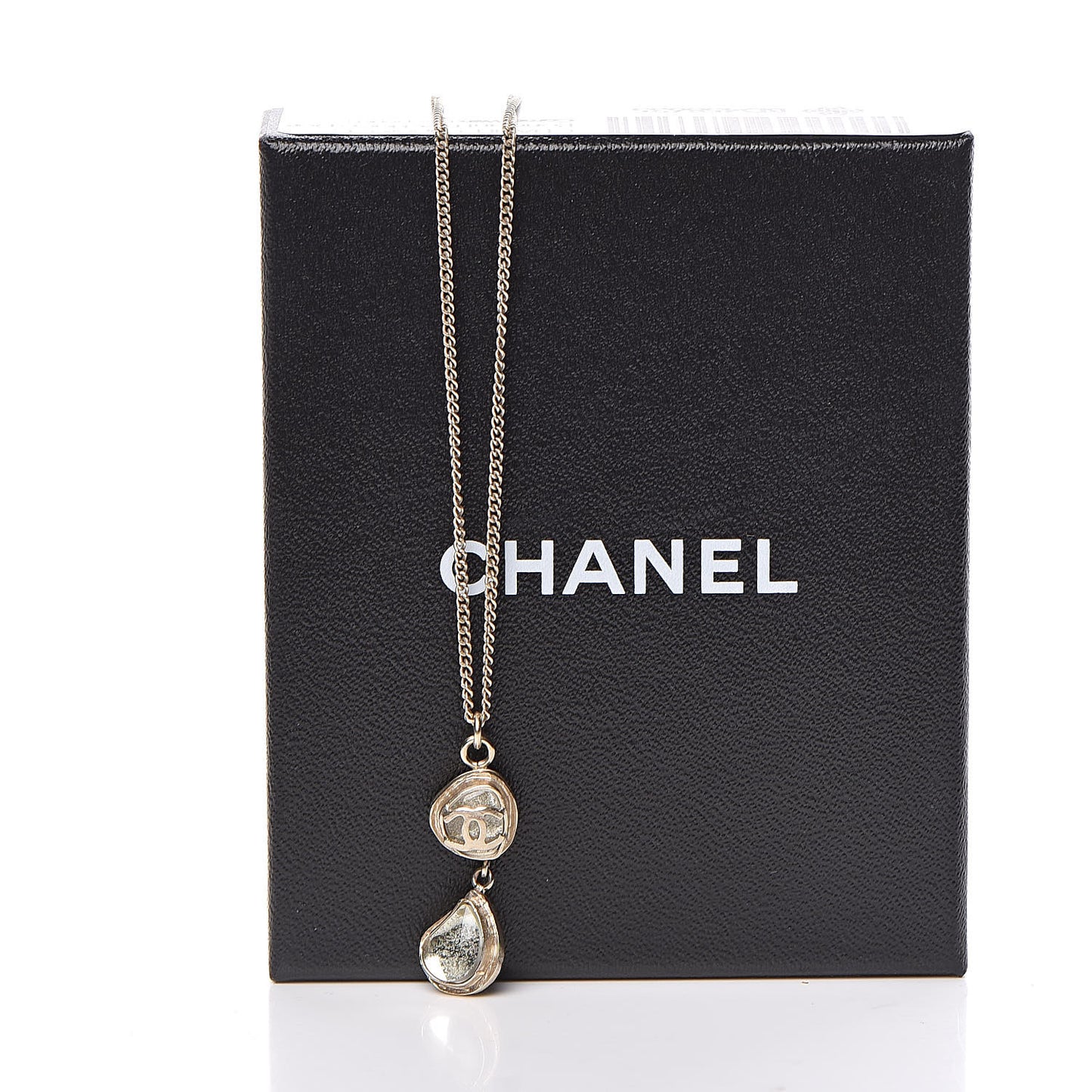 Gripoix CC Pendant Necklace Gold