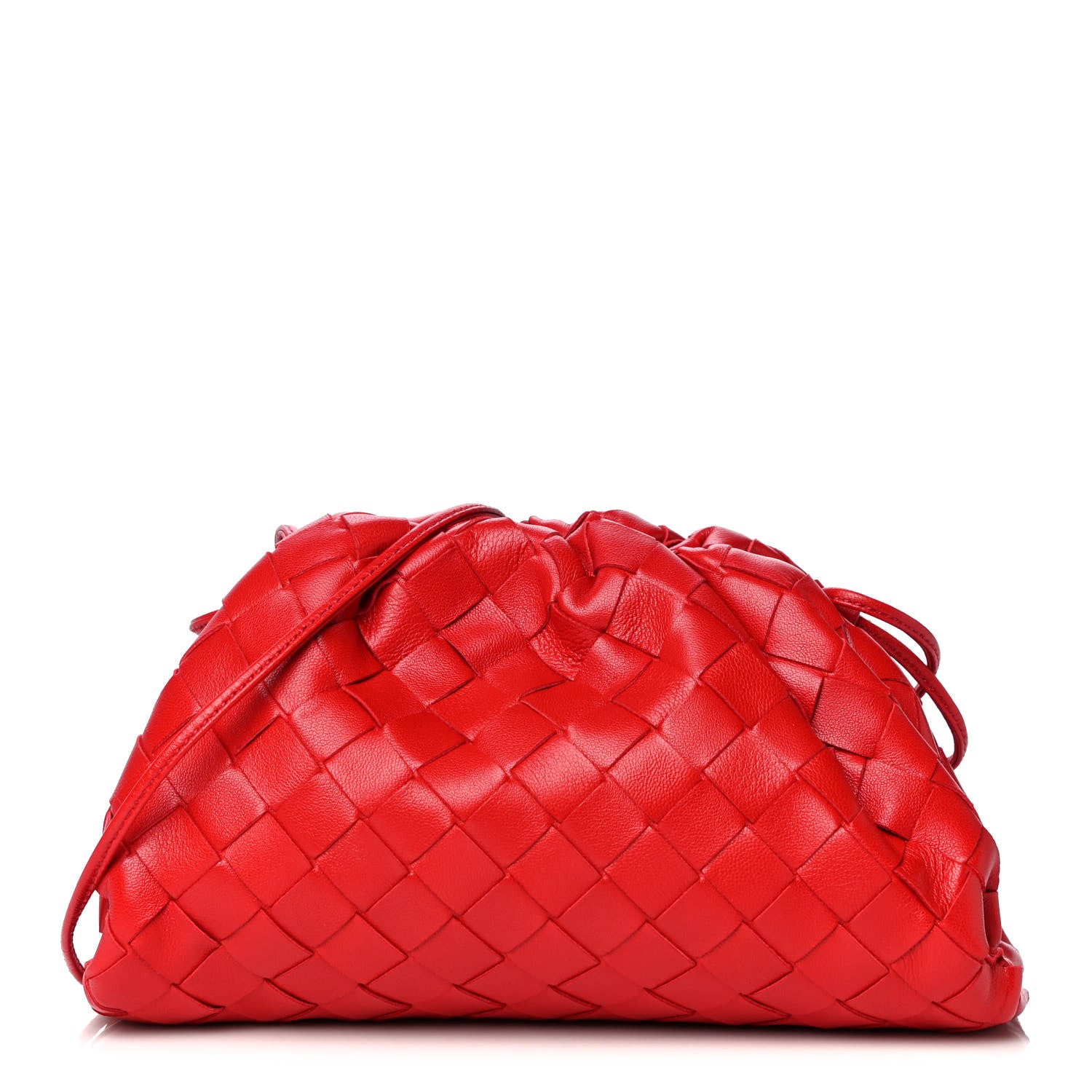 Bottega Veneta Nappa Intrecciato The Mini Pouch Bright Red 1 of 13