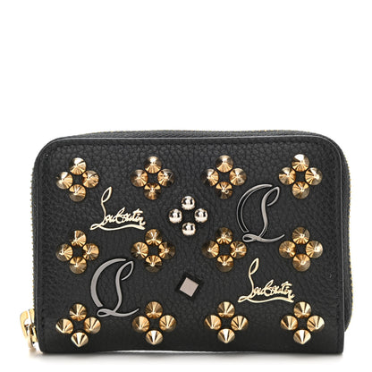 Christian Louboutin Calfskin Loubinthesky Panettone Coin Purse Black 1 of 7