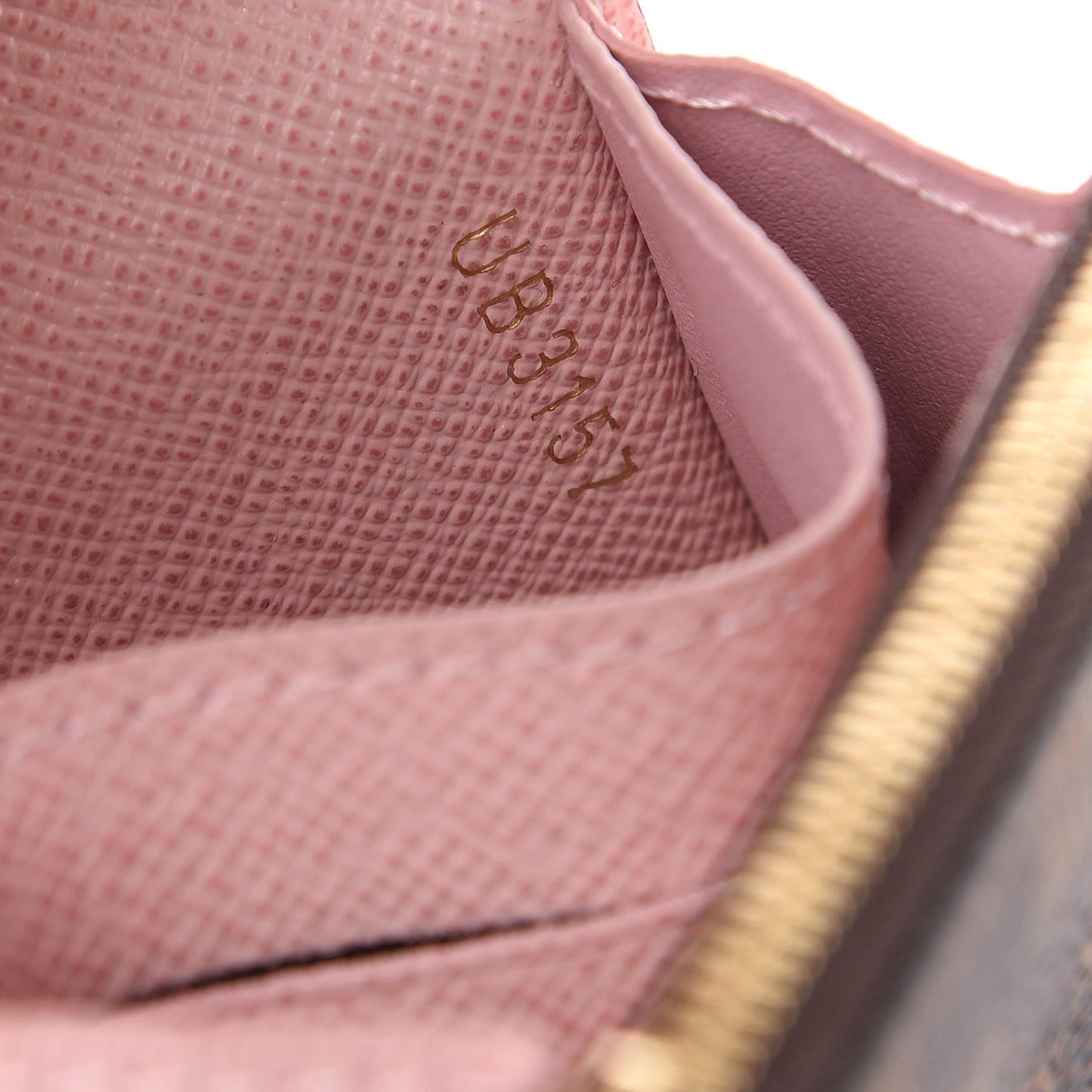 Damier Ebene Rosalie Coin Purse Rose Ballerine