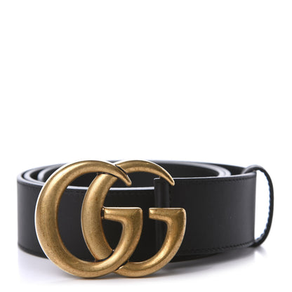 Gucci Calfskin Double G 40mm Belt 90 36 Black 1 of 5